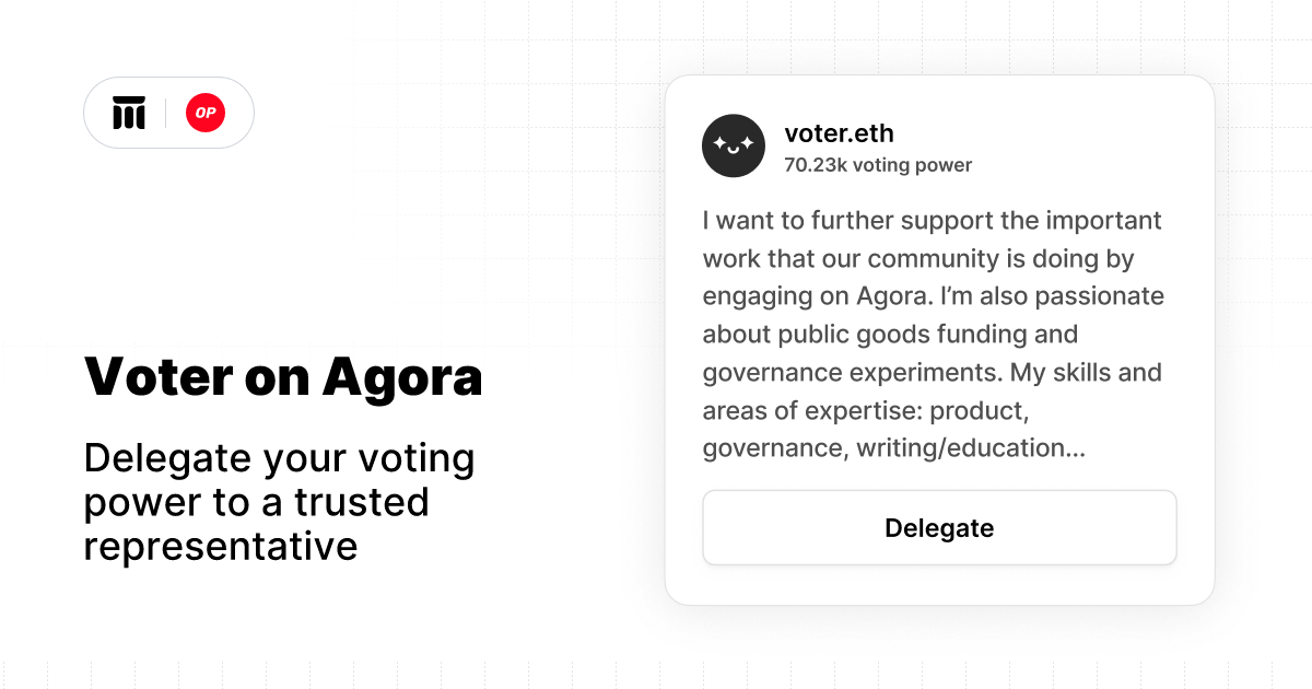 Voter on agora